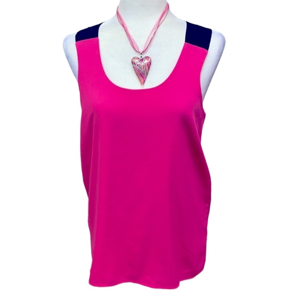 Banana Republic Pink & Navy Blouse